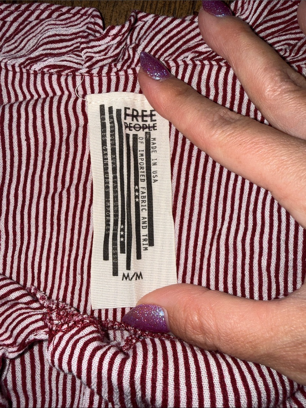 Free People Red and White Striped Mini Slip Dress - Picture 6 of 13